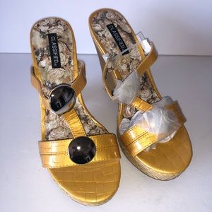 Classified Yellow Wedge Heel